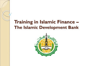 Training in Islamic – The Islamic Development Bank