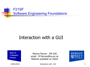 F29SE2 Software Engineering in Java 2