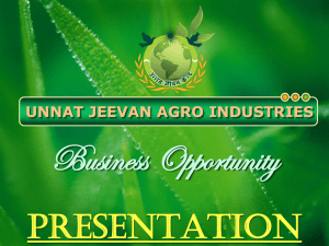 PowerPoint Template - Unnat Jeevan Agro Industries