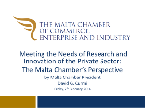 Meeting the needs of Research and Innovation of the Private Sector