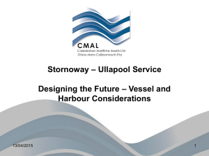Stornoway - Ullapool Service, Designing the Future