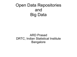 Open Data Repositories and Big Data