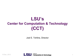 PPT - Center for Computation & Technology