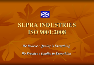 Company Profile - Supra Industries