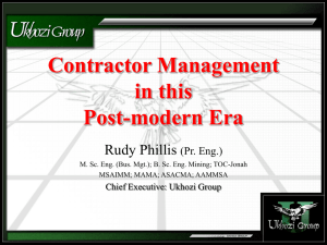 Contractor Management 2 - In this post-modern era