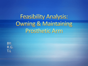 Feasibility Analysis: Owning & Maintaining Prosthetic Arm