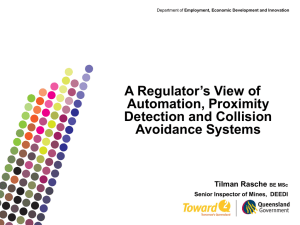 A Regulator`s View of Automation, Proximity Detection and Collision