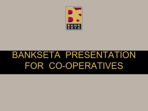 BANKSETA presentation for Co-operatives