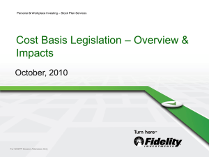 Cost Basis Legislation Overview