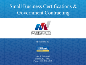 Small Business Certifications - Contract Opportunities Center