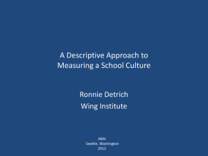 A Descriptive Approach to Measuring a School