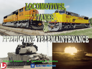Locomotives, Tanks, and Predictive Telemaintenance