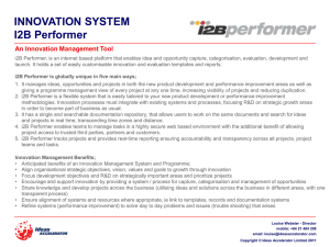 Innovation System – i2B Performer PDF