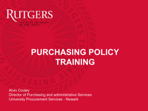 "How To" Power Point Presentation - Purchasing Rutgers