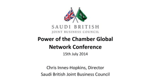 Presentation by Chris Innes-Hopkins, UK Exec Director at Saudi