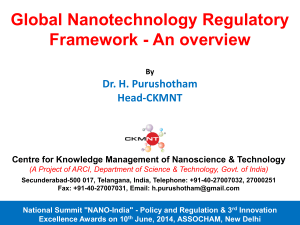 Global Nanotechnology Regulatory Framework