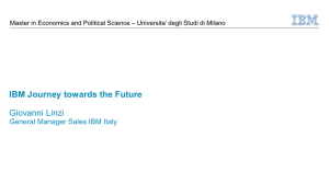 IBM, Giovanni Linzi - EPS – Economics Political Science
