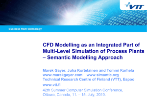 CFD Modelling as an Integrated Part of Multi