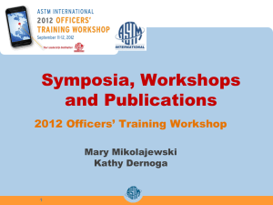 Symposia/Seminars/Workshops