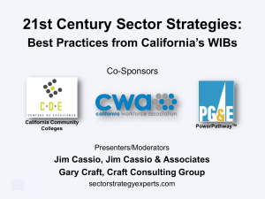 21st Century Sector Strategies - California Workforce Association