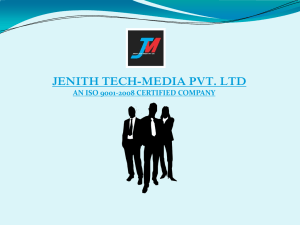 company profile ppt - Jenith Tech