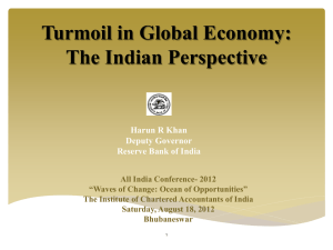 Turmoil in Global Economy: The Indian Perspective