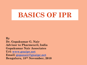 BASICS OF IPR