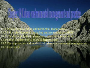 Urban environmental management and practice