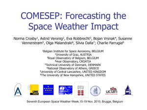 COMESEP: Forecasting the Space Weather Impact