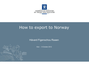 How to export to Norway