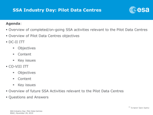 SSA Industry Day: Pilot Data Centres - Emits