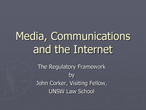 Regulation PPT - Cyberspace Law and Policy Centre