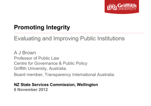 Promoting integrity - State Services Commission