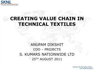Creating Value Chain in Technical Textiles, COO, SKNL by Shri
