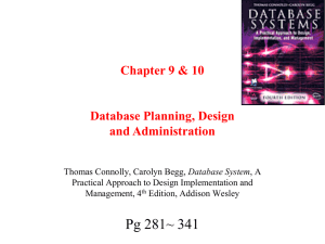 Chapter 4 Database Planning, Design and Administration