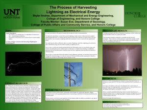 The Process of Harvesting Lightning as Electrical Energy Skylar
