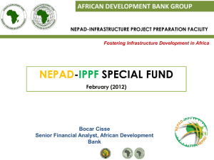 AFRICAN DEVELOPMENT BANK GROUP NEPAD