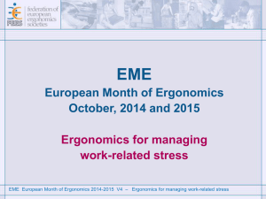Ergonomics for managing work-related stress 2014-2015