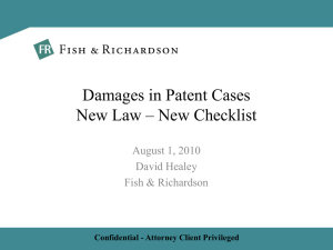 Patent Damages, New Law, New Strategies, Spring 2010