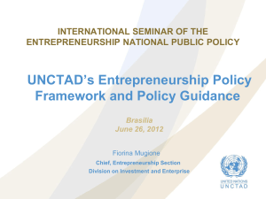 Entrepreneurship policy itself is part of wider enterprise