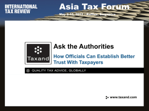 Ask the Authorities: How officials can establish trust with taxpayers