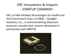 ERC Innovations & Impacts - STARTUP COMPANIES -