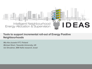 Tools to support incremental roll-out of Energy Positive