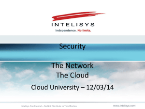 Intelisys: Security, The Network, The Cloud
