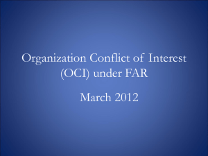 Organization Conflict of Interest (OCI) - AGA