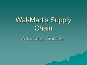 Wal-Mart`s Supply Chain