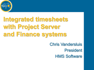 Timesheets and Project Server