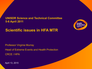 Virginia Murray - Scientific issues in HFA MTR