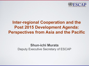 ESCAP Presentation - The UN Regional Commissions