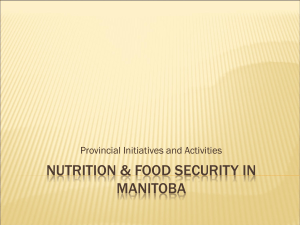 Nutrition & food security in Manitoba